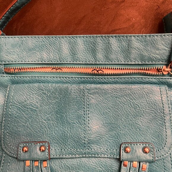 Jessica Simpson Chelsea Crossbody Bag Turquoise - Picture 4 of 7